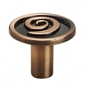 Traditional Metal Knob - 2188, Finish Antique Copper PRO-PACK 5 Traditional Metal Knob - 2188, Finish Antique Copper PRO-PACK 5