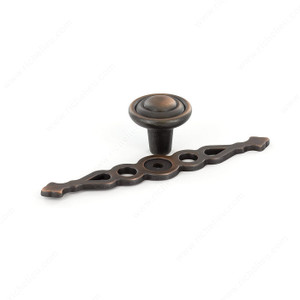 Traditional Metal Knob - 2360, Finish Brushed Oil-Rubbed Bronze PRO-PACK 3