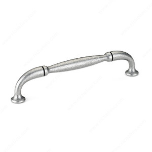 Traditional Metal Pull - 2373, Center to Center 128 mm, Finish Wrought Iron, Projection - Overall Dimensions 31 mm PRO-PACK 2