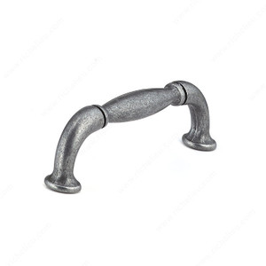 Traditional Metal Pull - 2373, Center to Center 96 mm, Finish Wrought Iron, Projection - Overall Dimensions 30 mm PRO-PACK 3 Traditional Metal Pull - 2373, Center to Center 96 mm, Finish Wrought Iron, Projection - Overall Dimensions 30 mm PRO-PACK 3