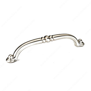 Traditional Metal Pull - 2373, Center to Center 128 mm, Finish Brushed Nickel, Projection - Overall Dimensions 31 mm PRO-PACK 3 Traditional Metal Pull - 2373, Center to Center 128 mm, Finish Brushed Nickel, Projection - Overall Dimensions 31 mm PRO-PACK 3