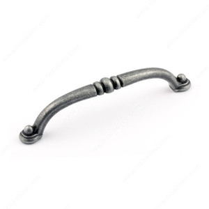 Traditional Metal Pull - 2373, Center to Center 128 mm, Finish Wrought Iron, Projection - Overall Dimensions 31 mm PRO-PACK 3 Traditional Metal Pull - 2373, Center to Center 128 mm, Finish Wrought Iron, Projection - Overall Dimensions 31 mm PRO-PACK 3
