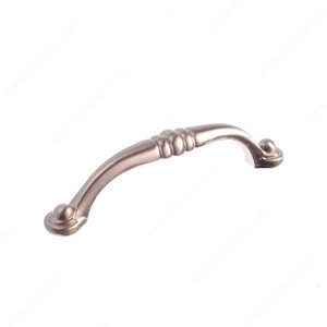 Traditional Metal Pull - 2373, Center to Center 96 mm, Finish Brushed Nickel, Projection - Overall Dimensions 27 mm PRO-PACK 3