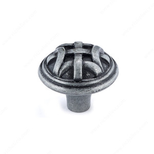 Traditional Metal Knob - 2391, Finish Wrought Iron PRO-PACK 3 Traditional Metal Knob - 2391, Finish Wrought Iron PRO-PACK 3
