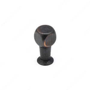 Traditional Metal Knob - 2392, Finish Brushed Oil-Rubbed Bronze PRO-PACK 3
