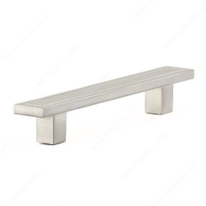 Transitional Metal Pull - 2537, Finish Brushed Nickel, Screw/Nail 8/32 (Included)