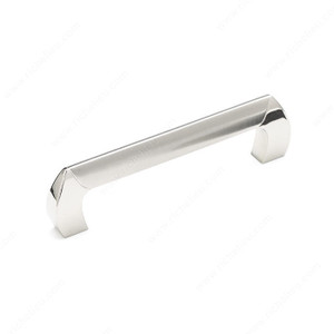 Contemporary Metal Pull - 2561, Center to Center 96 mm, Length - Overall Dimensions 114 mm, Screw/Nail 8/32 (Included)