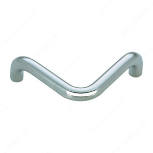 Contemporary Metal Pull - 2586, Finish Chrome, Screw/Nail 8/32 (Included) PRO-PACK 2