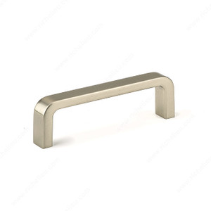 Contemporary Metal Pull - 24 & 25, Center to Center 6 in, Finish Brushed Nickel
