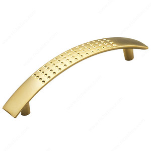 Contemporary Metal Pull - 2602, Center to Center 96 mm, Finish Satin Gold, Projection - Overall Dimensions 29 mm PRO-PACK 2