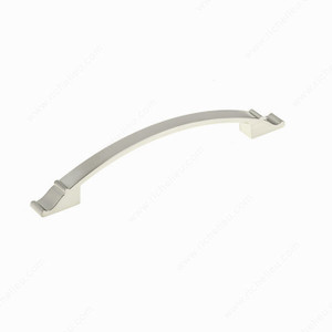 Traditional Metal Pull - 2606, Center to Center 192 mm, Finish Brushed Nickel, Projection - Overall Dimensions 30 mm