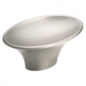 Contemporary Zinc Knob - 26129, Finish Satin Nickel