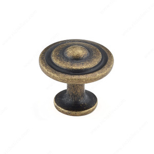 Traditional Metal Knob - 2920, Finish Burnished Brass, Screw/Nail 8/32 (Included) PRO-PACK 3 Traditional Metal Knob - 2920, Finish Burnished Brass, Screw/Nail 8/32 (Included) PRO-PACK 3