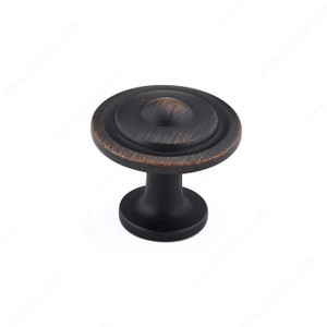 Traditional Metal Knob - 2920, Finish Brushed Oil-Rubbed Bronze, Screw/Nail 8/32 (Included) PRO-PACK 3 Traditional Metal Knob - 2920, Finish Brushed Oil-Rubbed Bronze, Screw/Nail 8/32 (Included) PRO-PACK 3