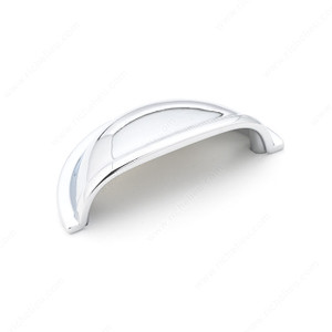 Traditional Brass Cup Pull - 3038, Finish Chrome Traditional Brass Cup Pull - 3038, Finish Chrome