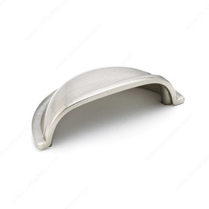 Traditional Brass Cup Pull - 3038, Finish Brushed Nickel Traditional Brass Cup Pull - 3038, Finish Brushed Nickel