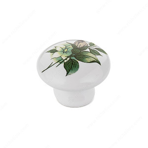 Eclectic Ceramic Knob - 3361, Finish Green Flower PRO-PACK 3 Eclectic Ceramic Knob - 3361, Finish Green Flower PRO-PACK 3