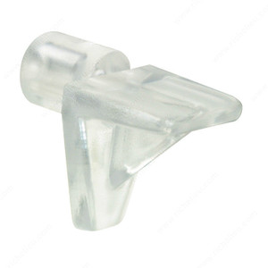 Plastic Shelf Pin, Drilling Diameter 6 mm, Finish Clear PRO-PACK 5 Plastic Shelf Pin, Drilling Diameter 6 mm, Finish Clear PRO-PACK 5