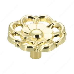 Traditional Metal Knob - 3739, Finish Brass PRO-PACK 5 Traditional Metal Knob - 3739, Finish Brass PRO-PACK 5