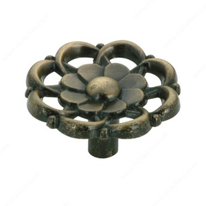 Traditional Metal Knob - 3739, Finish Burnished Brass PRO-PACK 5 Traditional Metal Knob - 3739, Finish Burnished Brass PRO-PACK 5