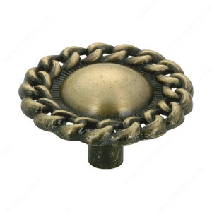 Traditional Metal Knob - 3758, Finish Burnished Brass PRO-PACK 5 Traditional Metal Knob - 3758, Finish Burnished Brass PRO-PACK 5