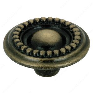 Traditional Metal Knob - 3758, Finish Antique English PRO-PACK 5 Traditional Metal Knob - 3758, Finish Antique English PRO-PACK 5