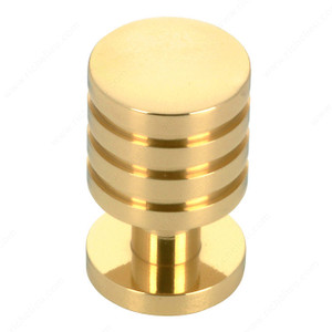 Contemporary Metal Knob - 3902, Finish Brass PRO-PACK 3 Contemporary Metal Knob - 3902, Finish Brass PRO-PACK 3