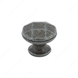 Traditional Metal Knob - 3912, Finish Antique Iron PRO-PACK 2 Traditional Metal Knob - 3912, Finish Antique Iron PRO-PACK 2