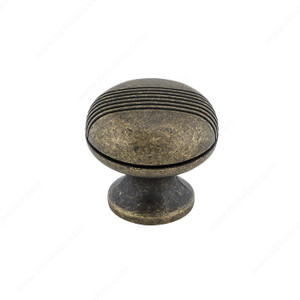 Traditional Metal Knob - 3912, Finish Burnished Brass Traditional Metal Knob - 3912, Finish Burnished Brass