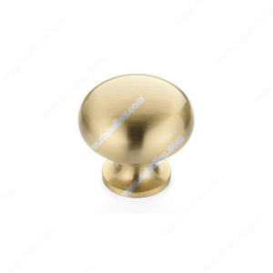 Traditional Brass Knob - 3923, Finish Satin Brass, Screw/Nail 8/32 (Included)