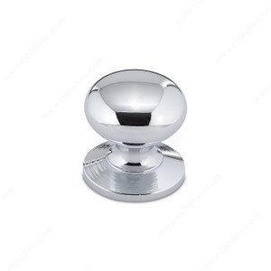Traditional Brass Knob - 3931, Finish Chrome, Screw/Nail 8/32 (Included) Traditional Brass Knob - 3931, Finish Chrome, Screw/Nail 8/32 (Included)