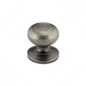 Traditional Brass Knob - 3931, Finish Pewter, Screw/Nail 8/32 (Included) Traditional Brass Knob - 3931, Finish Pewter, Screw/Nail 8/32 (Included)