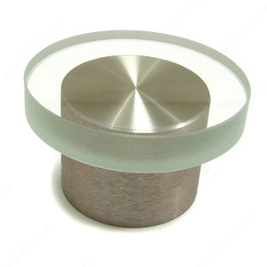 Contemporary Metal & Glass Knob - 4530, Contemporary Metal & Glass Knob - 4530,