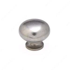 Traditional Metal Knob - 4923, Finish Pewter PRO-PACK 2 Traditional Metal Knob - 4923, Finish Pewter PRO-PACK 2