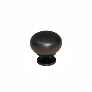 Traditional Brass Knob - 4923, Finish Brushed Oil-Rubbed Bronze, Screw/Nail 8/32 (Included) PRO-PACK 3 Traditional Brass Knob - 4923, Finish Brushed Oil-Rubbed Bronze, Screw/Nail 8/32 (Included) PRO-PACK 3