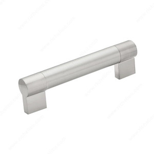 Contemporary Stainless Steel Pull - 500, Center to Center 128 mm, Projection - Overall Dimensions 43 mm