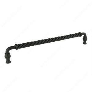 Traditional Metal Pull - 5121, Center to Center 12 in, Finish Matte Black Traditional Metal Pull - 5121, Center to Center 12 in, Finish Matte Black