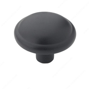 Allison Zinc Knob - 53000, Finish Flat Black PRO-PACK 5