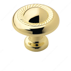 Allison Zinc Knob - 53022, Finish Polished Brass PRO-PACK 3 Allison Zinc Knob - 53022, Finish Polished Brass PRO-PACK 3
