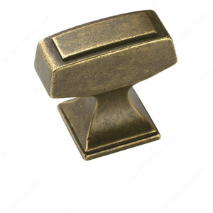 Traditional Zinc T-Knob - 53029, Finish Rustic Brass Traditional Zinc T-Knob - 53029, Finish Rustic Brass