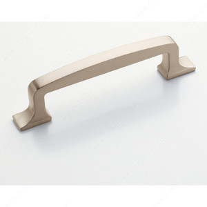 Transitional Zinc Pull - 53719, Center to Center 96 mm, Finish Satin Nickel