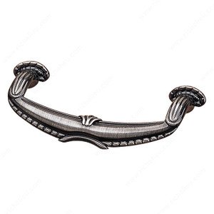 Traditional Metal Pull - 5389, Center to Center 96 mm, Finish Antique Iron, Projection - Overall Dimensions 24 mm Traditional Metal Pull - 5389, Center to Center 96 mm, Finish Antique Iron, Projection - Overall Dimensions 24 mm