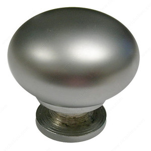 Contemporary Metal Knob - 5923, Finish Matte Chrome, Screw/Nail 8/32 (Included) PRO-PACK 5