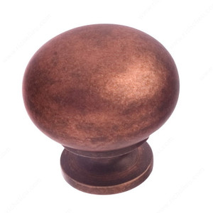 Contemporary Metal Knob - 5923, Finish Antique Copper, Screw/Nail 8/32 (Included) PRO-PACK 5 Contemporary Metal Knob - 5923, Finish Antique Copper, Screw/Nail 8/32 (Included) PRO-PACK 5
