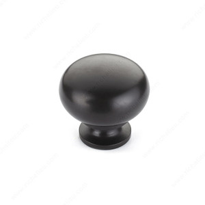 Contemporary Metal Knob - 5923, Finish Matte Black, Screw/Nail 8/32 (Included) PRO-PACK 5