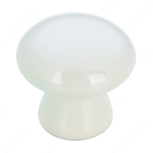 Eclectic Ceramic Knob - 6005, Finish White, Screw/Nail 8/32 (Included) PRO-PACK 5 Eclectic Ceramic Knob - 6005, Finish White, Screw/Nail 8/32 (Included) PRO-PACK 5