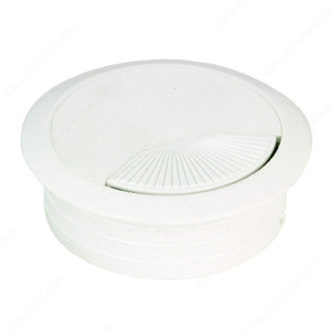 Round Cable Grommet, Bore Hole 60 mm, Finish White, Diameter - Overall Dimensions 72 mm PRO-PACK 3 Round Cable Grommet, Bore Hole 60 mm, Finish White, Diameter - Overall Dimensions 72 mm PRO-PACK 3