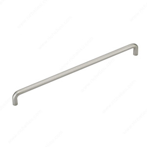 Functional Metal Pull - 6211, Center to Center 288 mm, Finish Matte Nickel, Projection - Overall Dimensions 28 mm Functional Metal Pull - 6211, Center to Center 288 mm, Finish Matte Nickel, Projection - Overall Dimensions 28 mm