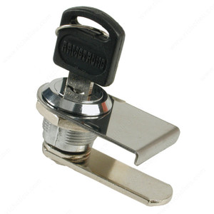 Single Glass Lock, Finish Polished Brass Single Glass Lock, Finish Polished Brass