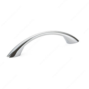 Contemporary Metal Pull - 6501, Finish Chrome, Material Metal, Screw/Nail 8/32 (Included) PRO-PACK 3